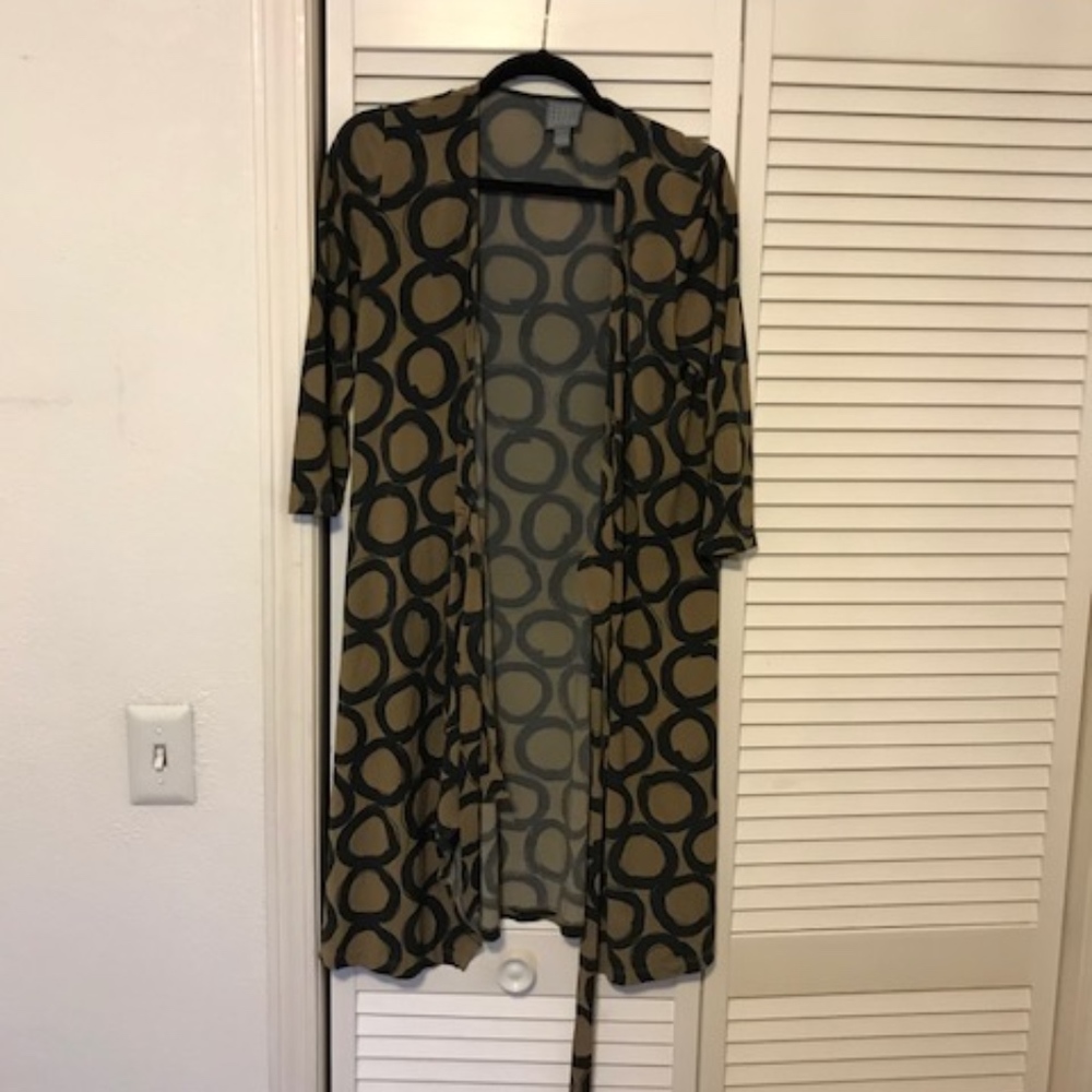 Gold and Black Womens Wrap-Around Dress